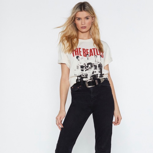 NWT Nasty Gal Beatles Tour Band Tee Size M - Picture 8 of 10
